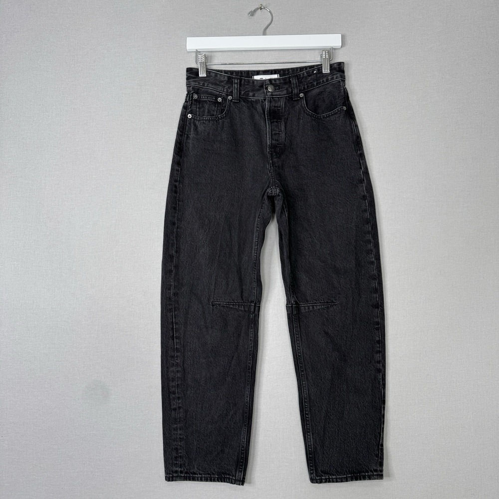 Madewell The Darted Barrel-Leg Jean Womens 23 Black Denim Streetwear Minimalist - Picture 2 of 12